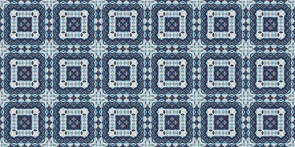 Modern Marin Geometric Kaleidoscope Banner Nantucket Fabric Textile Style Summer — Stock Photo, Image