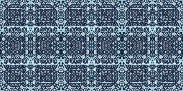 Modern Marin Geometric Kaleidoscope Banner Nantucket Fabric Textile Style Summer — Stock Photo, Image