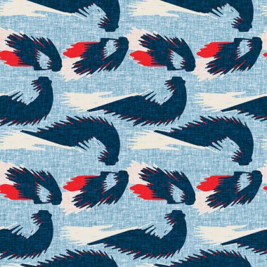  Modern deniz hattı çizgili denizci baskısı. Klasik Nantucket kumaş tarzı. Yaz deniz dekoru. Kolejli, erkeksi moda baskısı. Çivit mavisi, yatay kırık çizgili, denizsel, pürüzsüz desen..