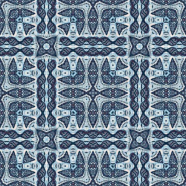 Modern Marin Geometric Kaleidoscope Sailor Print Nantucket Fabric Textile Style — Stock Photo, Image