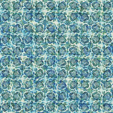  Grunge, ev dekorasyonu kumaş tekstil ürünleri için solgun keten efekt arka planı. Ege Teal deniz kabuğu deniz kabuğu kusursuz desen.