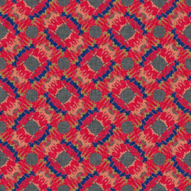  Kaleydoskopik çiçek desenli çok yönlü maskülen kırmızı eşarp izi. Hint boho yaz bandanası dikişsiz simetrik desen..