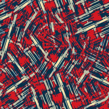  Modern retro-yüzme modadan izler giyer. Memphis tarzı maskülen grunge soyut arka plan. Yüksek kalite jpg swatch. Klasik deniz mavisi, kırmızı, dikişsiz.. 