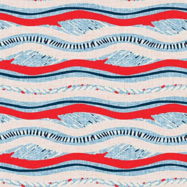  Modern deniz hattı çizgili denizci baskısı. Klasik Nantucket kumaş tarzı. Yaz deniz dekoru. Kolejli, erkeksi moda baskısı. Çivit mavisi, yatay kırık çizgili, denizsel, pürüzsüz desen..