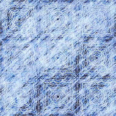  Modern rustik nantucket solgun aşınmış kumaş efektli arka plan. Erkeksi kravat ev deco moda geometrik tasarım. İndigo mavisi grunge çamaşır izi deseni..