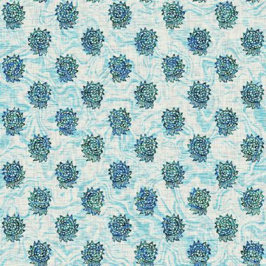  Grunge, ev dekorasyonu kumaş tekstil ürünleri için solgun keten efekt arka planı. Ege Teal deniz kabuğu deniz kabuğu kusursuz desen.