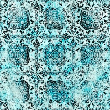  Modern rustik nantucket, denizcilik tarzında kumaş tekstil etkisine zarar vermiştir. Kravat boyası, ev dekoru, geometrik tasarım. Ege Teal yeşili grunge çamaşır izi deseni..