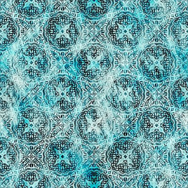  Modern rustik nantucket, denizcilik tarzında kumaş tekstil etkisine zarar vermiştir. Kravat boyası, ev dekoru, geometrik tasarım. Ege Teal yeşili grunge çamaşır izi deseni..