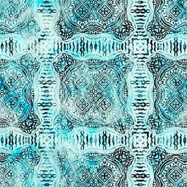  Modern rustik nantucket, denizcilik tarzında kumaş tekstil etkisine zarar vermiştir. Kravat boyası, ev dekoru, geometrik tasarım. Ege Teal yeşili grunge çamaşır izi deseni..