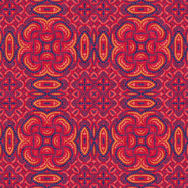 Versatile Masculine Red Blue Scarf Print Kaleidoscopic Floral Ornamental Style — 스톡 사진