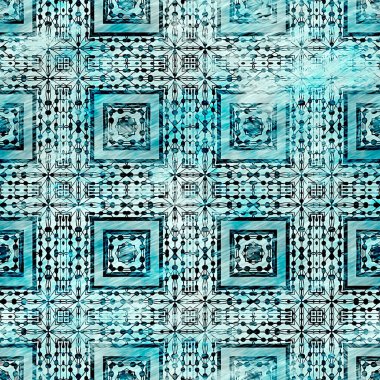  Modern rustik nantucket, denizcilik tarzında kumaş tekstil etkisine zarar vermiştir. Kravat boyası, ev dekoru, geometrik tasarım. Ege Teal yeşili grunge çamaşır izi deseni..