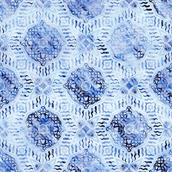  Modern rustik nantucket solgun aşınmış kumaş efektli arka plan. Erkeksi kravat ev deco moda geometrik tasarım. İndigo mavisi grunge çamaşır izi deseni..