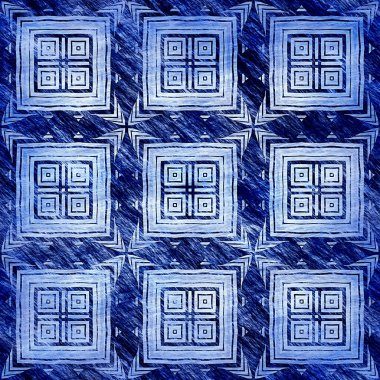  Modern rustik nantucket, denizcilik tarzında kumaş tekstil etkisine zarar vermiştir. Erkeksi kravat boyası ev deco moda geometrik tasarım. İndigo mavisi grunge yıkama bezi deseni..