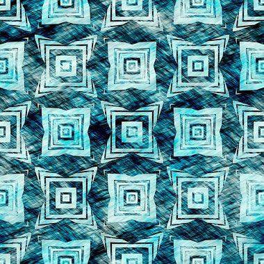  Modern rustik nantucket, denizcilik tarzında kumaş tekstil etkisine zarar vermiştir. Kravat boyası, ev dekoru, geometrik tasarım. Ege Teal yeşili grunge çamaşır izi deseni..