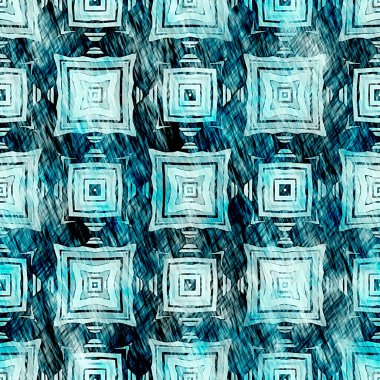  Modern rustik nantucket, denizcilik tarzında kumaş tekstil etkisine zarar vermiştir. Kravat boyası, ev dekoru, geometrik tasarım. Ege Teal yeşili grunge çamaşır izi deseni..