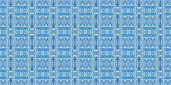 Płynny Nadbrzeżny Geometryczny Kwiatowy Baner Efektu Mozaiki Ozdobny Arabesque Lato — Zdjęcie stockowe