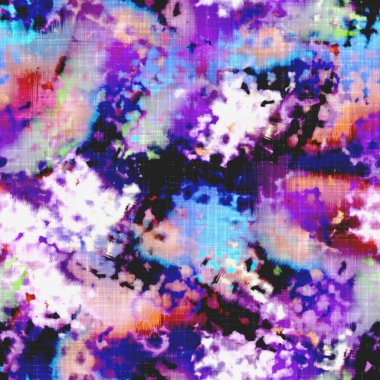  Kusursuz renkli lekeli uzay boyalı efekt modayı. Yumuşak döşenmiş arka plan. Dağınık yaz kravatlı batik plaj aşınma desenli.