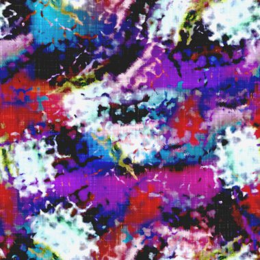  Kusursuz renkli lekeli uzay boyalı efekt modayı. Yumuşak döşenmiş arka plan. Dağınık yaz kravatlı batik plaj aşınma desenli.