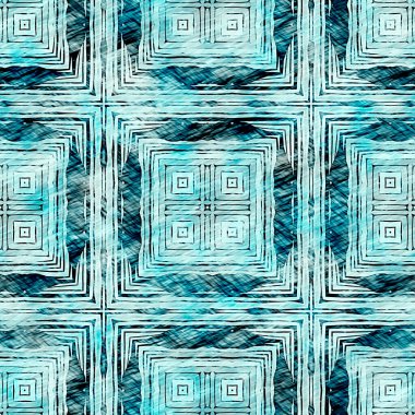  Modern rustik nantucket, denizcilik tarzında kumaş tekstil etkisine zarar vermiştir. Kravat boyası, ev dekoru, geometrik tasarım. Ege Teal yeşili grunge çamaşır izi deseni..