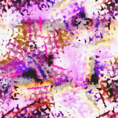  Kusursuz renkli lekeli uzay boyalı efekt modayı. Yumuşak döşenmiş arka plan. Dağınık yaz kravatlı batik plaj aşınma desenli.