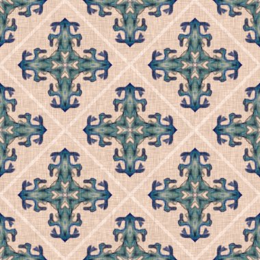  Denizcilik ev dekorasyonu için kusursuz deniz kumaşı efekti. Doğal yosun jeo damasyonu elde çizilmiş suluboya fayans baskısı. Kıyı mercan resifi geometrik yorgan tarzı keten deseni.. 