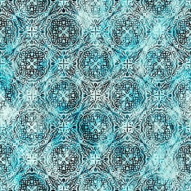  Modern rustik nantucket, denizcilik tarzında kumaş tekstil etkisine zarar vermiştir. Kravat boyası, ev dekoru, geometrik tasarım. Ege Teal yeşili grunge çamaşır izi deseni..