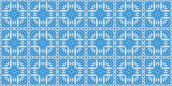Naadloze Kust Geometrische Bloemenmozaïek Effect Banner Ornamental Arabesque Zomer Mode — Stockfoto