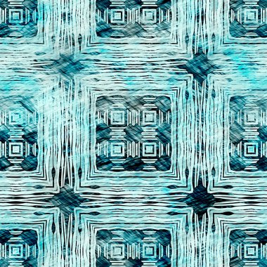  Modern rustik nantucket, denizcilik tarzında kumaş tekstil etkisine zarar vermiştir. Kravat boyası, ev dekoru, geometrik tasarım. Ege Teal yeşili grunge çamaşır izi deseni..