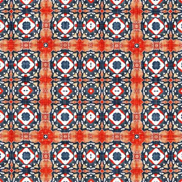 Seamless Pattern Coastal Living Maritime Style Design Modern Abstract Cotton — ストック写真