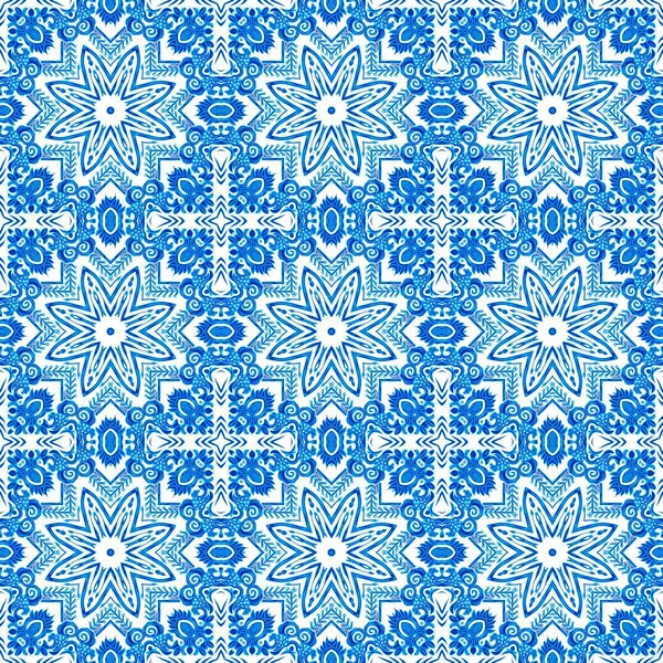 Απρόσκοπτη Παράκτια Γεωμετρική Floral Ψηφιδωτή Επίδραση Διακοσμητική Arabesque Όλο Καλοκαίρι — Φωτογραφία Αρχείου