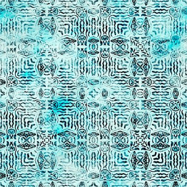  Modern rustik nantucket, denizcilik tarzında kumaş tekstil etkisine zarar vermiştir. Kravat boyası, ev dekoru, geometrik tasarım. Ege Teal yeşili grunge çamaşır izi deseni..