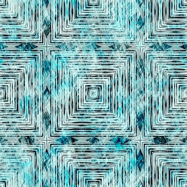  Modern rustik nantucket, denizcilik tarzında kumaş tekstil etkisine zarar vermiştir. Kravat boyası, ev dekoru, geometrik tasarım. Ege Teal yeşili grunge çamaşır izi deseni..