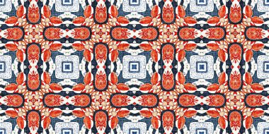  Nantucket tarzı dekoratif tasarımlı erkeksi moda süsleme afişi. Bitmek bilmeyen tekrarlanabilir kaset. Retro mavi desen çarpışma geometrik bandana kenarı. 