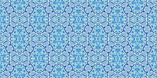 Απρόσκοπτη Παράκτια Γεωμετρική Floral Μωσαϊκό Επίδραση Πανό Διακοσμητική Arabesque Καλοκαιρινή — Φωτογραφία Αρχείου