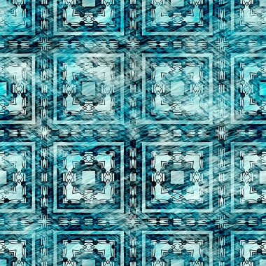  Modern rustik nantucket, denizcilik tarzında kumaş tekstil etkisine zarar vermiştir. Kravat boyası, ev dekoru, geometrik tasarım. Ege Teal yeşili grunge çamaşır izi deseni..