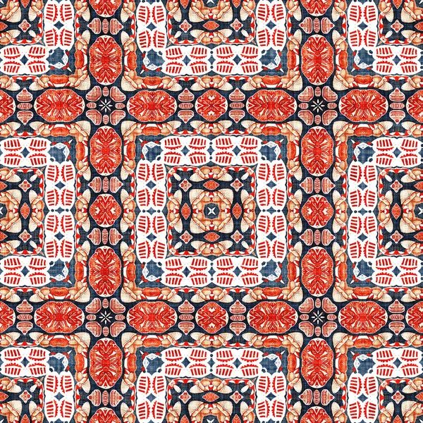 Seamless Pattern Coastal Living Maritime Style Design Modern Abstract Cotton — Stockfoto