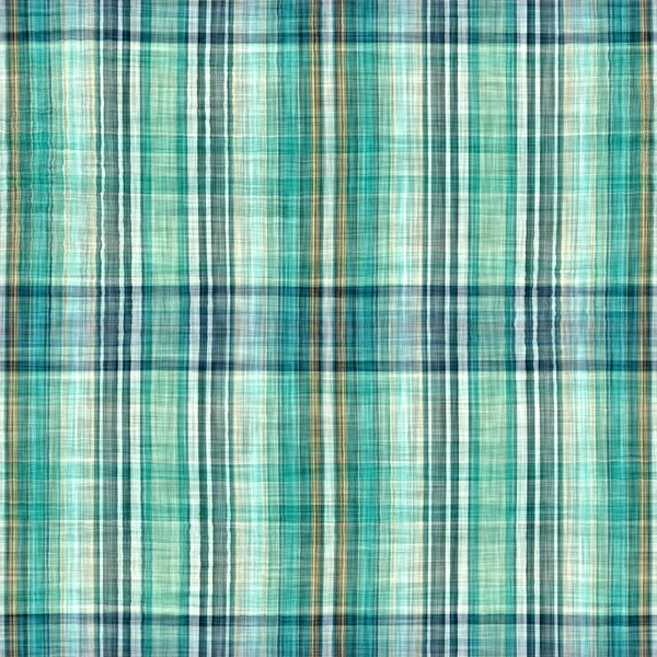 Seamless Sailor Flannel Textile Gingham Repeat Swatch Teal Rustic Coastal — Photo