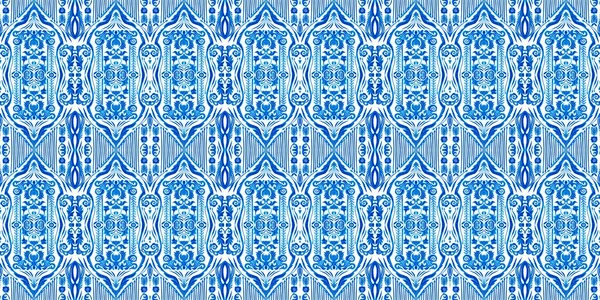Kusursuz Sahil Geometrik Çiçekli Mozaik Efekt Afişi Süslü Arabesk Yaz — Stok fotoğraf