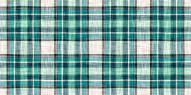  Seamless sailor flannel edging trim textile. Gingham rustic banner ribbon endless tape.Teal rustic coastal beach house border check fabric tile.