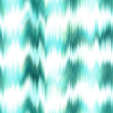  Aquarelle effect boho fashion fabric for coastal nautical stripe wallpaper background. Stripe with blurry gradient tileable swatch. Washed teal wavy ikat seamless pattern.