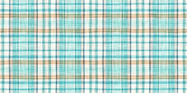 Seamless sailor flannel edging trim textile. Gingham rustic banner ribbon endless tape.Teal rustic coastal beach house border check fabric tile.