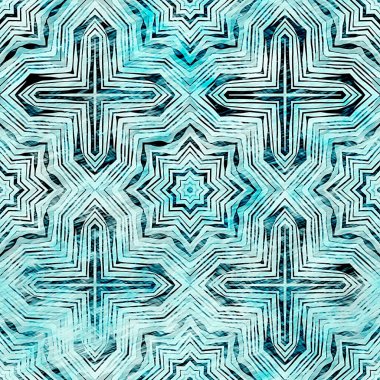  Modern rustik nantucket, denizcilik tarzında kumaş tekstil etkisine zarar vermiştir. Kravat boyası, ev dekoru, geometrik tasarım. Ege Teal yeşili grunge çamaşır izi deseni..