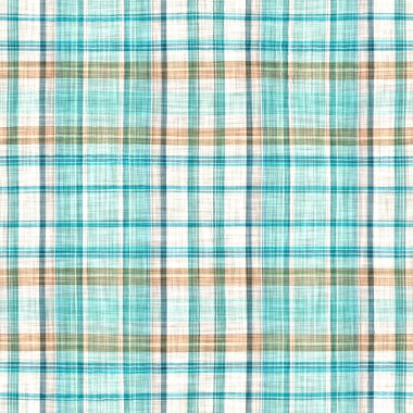  Seamless sailor flannel textile gingham repeat swatch.Teal rustic coastal beach house check fabric tile.