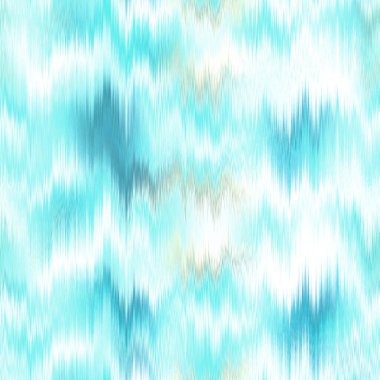  Aquarelle effect boho fashion fabric for coastal nautical stripe wallpaper background. Stripe with blurry gradient tileable swatch. Washed teal wavy ikat seamless pattern.