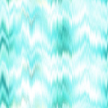  Aquarelle effect boho fashion fabric for coastal nautical stripe wallpaper background. Stripe with blurry gradient tileable swatch. Washed teal wavy ikat seamless pattern.