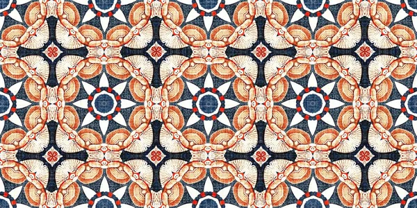  Nantucket tarzı dekoratif tasarımlı erkeksi moda süsleme afişi. Bitmek bilmeyen tekrarlanabilir kaset. Retro mavi desen çarpışma geometrik bandana kenarı. 