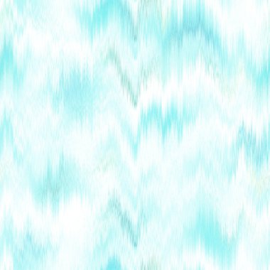  Aquarelle effect boho fashion fabric for coastal nautical stripe wallpaper background. Stripe with blurry gradient tileable swatch. Washed teal wavy ikat seamless pattern.