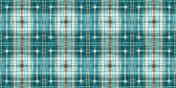 Seamless sailor flannel edging trim textile. Gingham rustic banner ribbon endless tape. Teal rustic coastal beach house border check fabric tile.