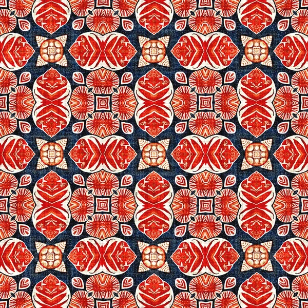 Seamless Pattern Coastal Living Maritime Style Design Modern Abstract Cotton — Stockfoto