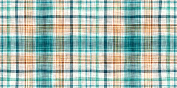 Seamless Sailor Flannel Edging Trim Textile Gingham Rustic Banner Ribbon — Stock fotografie